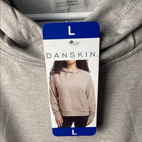 Danskin Women’s  Taupe Hoodie Sweater - Picture 2 of 6